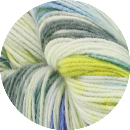 Lana Grossa Meilenweit 100 Merino Handfärgat Rainbow Garn 7004 Populär