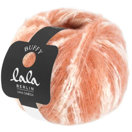Lana Grossa Lala Berlin Buffy Garn 01 Lax/Råvit Köp nu