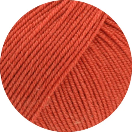 Endast denna vecka Lana Grossa Cool Wool Seta Garn 08 Rost Röd