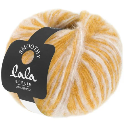 Lana Grossa Lala Berlin Smoothy Garn 06 Senapsgul/Natur Fynd