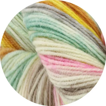 Lana Grossa Meilenweit 100 Merino Handfärgat Rainbow Garn 7007 Nedsatt pris