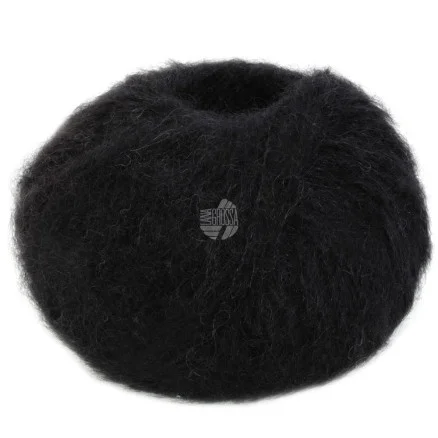 Lana Grossa Mohair Moda Garn 16 Svart Sista chansen