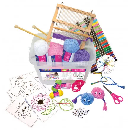Playbox Hobbylåda/DIY Set Vävning/Garn/Broderi Handla nu