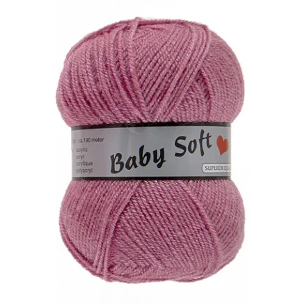 Lammy Baby Soft Garn 730 Mörk Gammelrosa Nedsatt pris