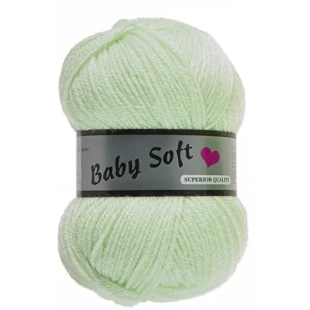Begränsat antal Lammy Baby Soft Garn 037 Pastellgrön