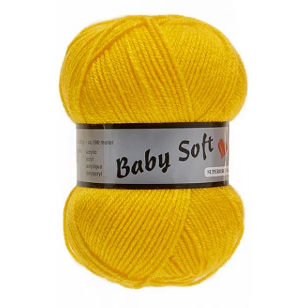 Sista chansen Lammy Baby Soft Garn 371 Gul
