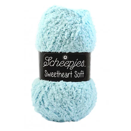 Scheepjes Sweetheart Soft Garn Unicolor 21 Ljus Turkos Kampanjpris