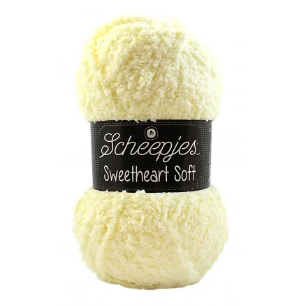 Nedsatt pris Scheepjes Sweetheart Soft Garn Unicolor 25 Vaniljgul