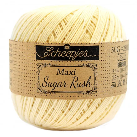 Scheepjes Maxi Sugar Rush Garn Unicolor 403 Lemonade Sänkt pris