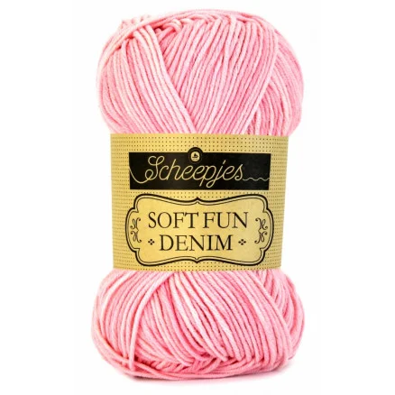 Scheepjes Softfun Denim Garn Print 504 Rosa Outlet
