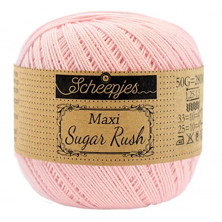Reapris Scheepjes Maxi Sugar Rush Garn Unicolor 238 Powder Pink