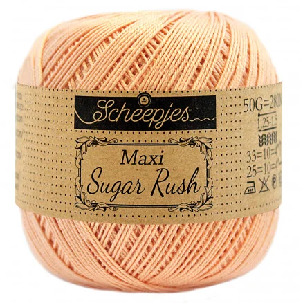 Scheepjes Maxi Sugar Rush Garn Unicolor 414 Salmon I lager