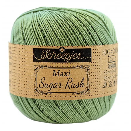 Scheepjes Maxi Sugar Rush Garn Unicolor 212 Sage Green Utförsäljning