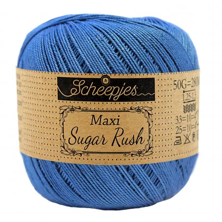 Nedsatt pris Scheepjes Maxi Sugar Rush Garn Unicolor 215 Royal Blue