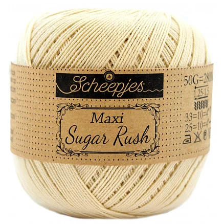 Sänkt pris Scheepjes Maxi Sugar Rush Garn Unicolor 404 English Tea