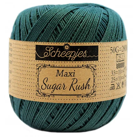 Billig Scheepjes Maxi Sugar Rush Garn Unicolor 244 Spruce