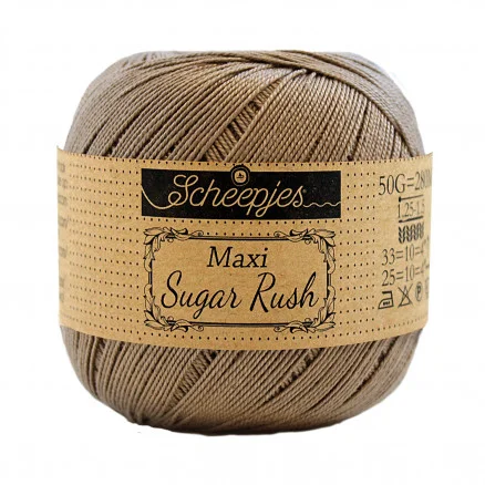 Endast denna vecka Scheepjes Maxi Sugar Rush Garn Unicolor 254 Moon Rock