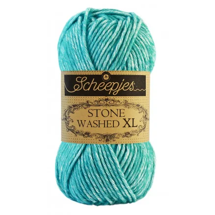 Kampanjpris Scheepjes Stone Washed XL Garn Mix 864 Turquoise