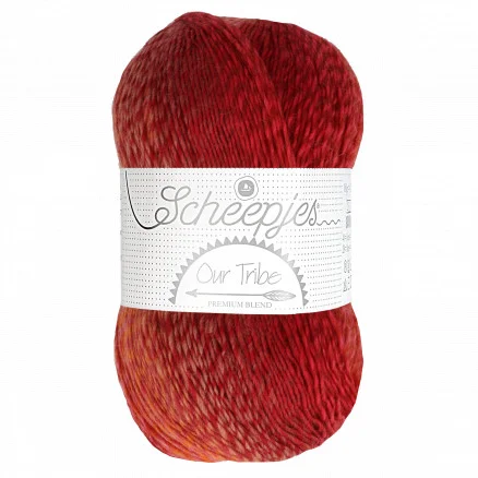 Endast idag Scheepjes Our Tribe Garn Print 968 Happy in Red