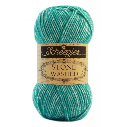 Kampanj Scheepjes Stone Washed Garn Mix 824 Turquoise
