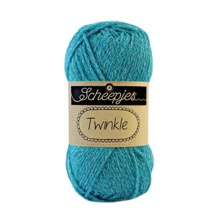 Scheepjes Twinkle Garn Glimmer 920 Sjöblå Sänkt pris