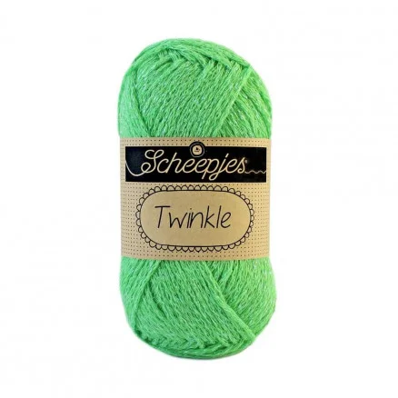 Snabb frakt Scheepjes Twinkle Garn Glimmer 922 Ljusgrön