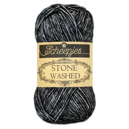 Sänkt pris Scheepjes Stone Washed Garn Mix 803 Black Onyx
