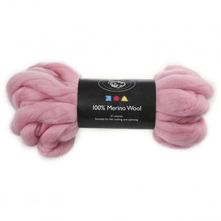 Outlet Kardad ull – Merino Garn, 21 my, 100 g, rosa