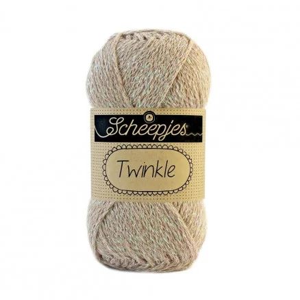 Rabatt Scheepjes Twinkle Garn Glimmer 914 Beige