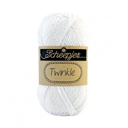 Scheepjes Twinkle Garn Glimmer 901 Vit Bästa pris