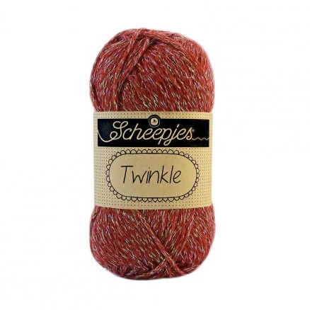Rea Scheepjes Twinkle Garn Glimmer 906 Röd