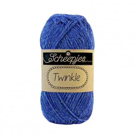 Scheepjes Twinkle Garn Glimmer 908 Kungsblå Lägg i varukorgen