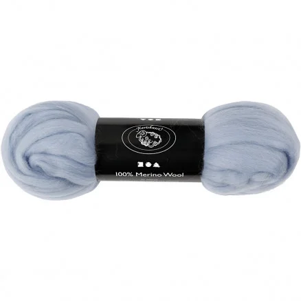 Outlet Kardad ull – Merino Garn, 21 my, 100 g, isblå