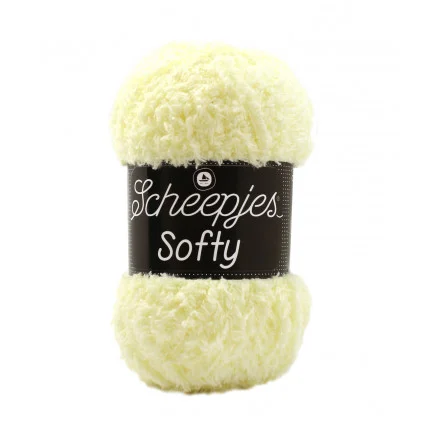 Rea Scheepjes Softy Garn Unicolor 499 Ljusgul