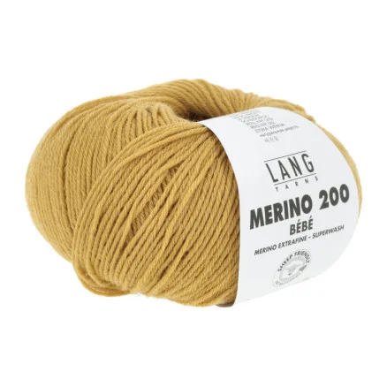 Trygg betalning Lang Yarns Merino 200 Bebe Garn 350 Guld