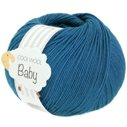 Lana Grossa Babygarn Cool Wool 326 Petrol Blå Utförsäljning