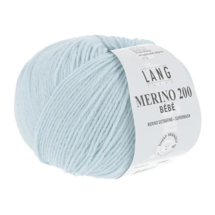 Lang Yarns Merino 200 Bebe Garn 371 Isblå Beställ idag