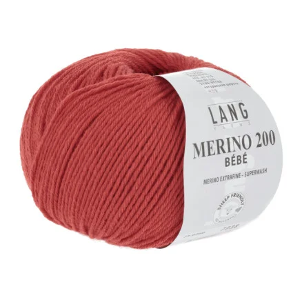 Long Yarns Merino 200 Bebe Garn 360 Röd Outlet
