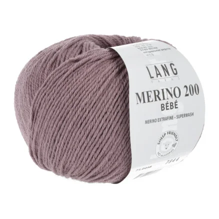Rabatter Lang Yarns Merino 200 Bebe Garn 448 Gammelrosa