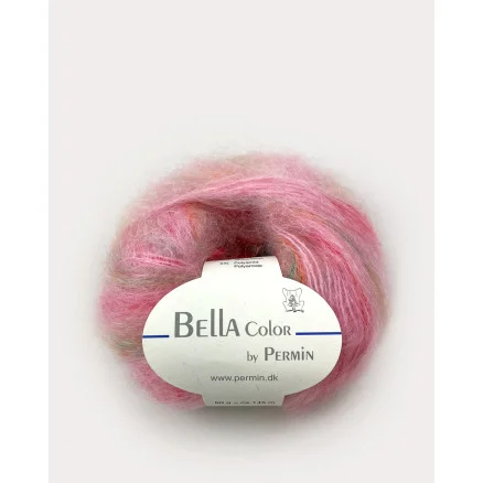 Rabatt Permin Bella Color Garn 77 Rosa/Rosa/Grön