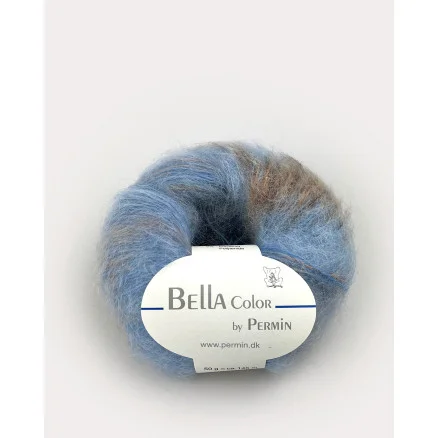 risnedsättning Permin Bella Color Garn 74 Blå/Beige/Brun