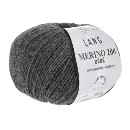 Long Yarns Merino 200 Bebe Garn 405 Mörk Grå Melange Handla nu