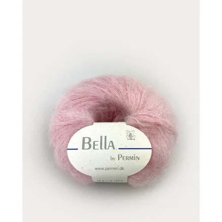 Permin Bella Mohair Garn 64 Mjukrosa Fynd