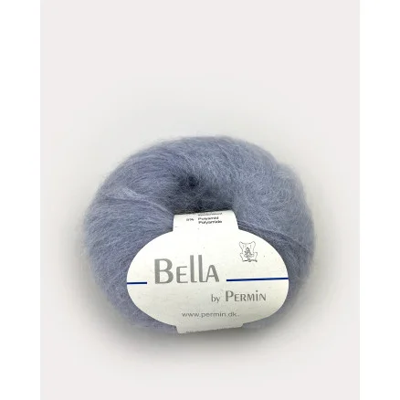 Fri frakt Permin Bella Mohair Garn 63 Ljusgrå