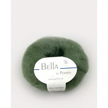 Trygg betalning Permin Bella Mohair Garn 87 Mossgrön