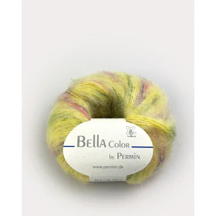 Permin Bella Color Garn 69 Gul/Lila/Rosa/Grön Begränsad tid