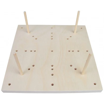 fromWOOD Blocking Board i Trä 16 hål 24x24x1,5cm Rea
