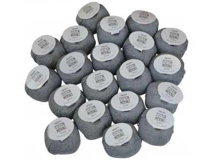 Drops Cotton Merino Garnpaket Unicolor 18 Mellangrå – 20 st Köp online