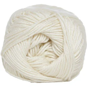 Hjertegarn Diamond Cotton – merceriserad bomull – fv 201 Råvit Outlet