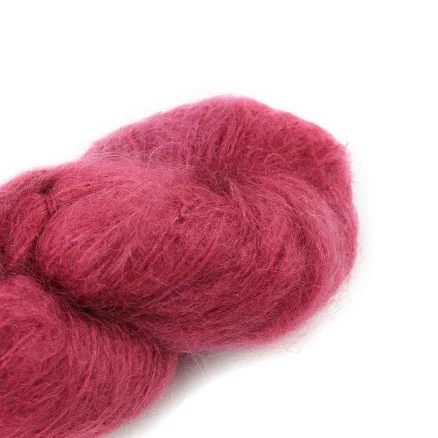 Cowgirlblues Fluffy Mohair Unicolor Dov Ros I lager